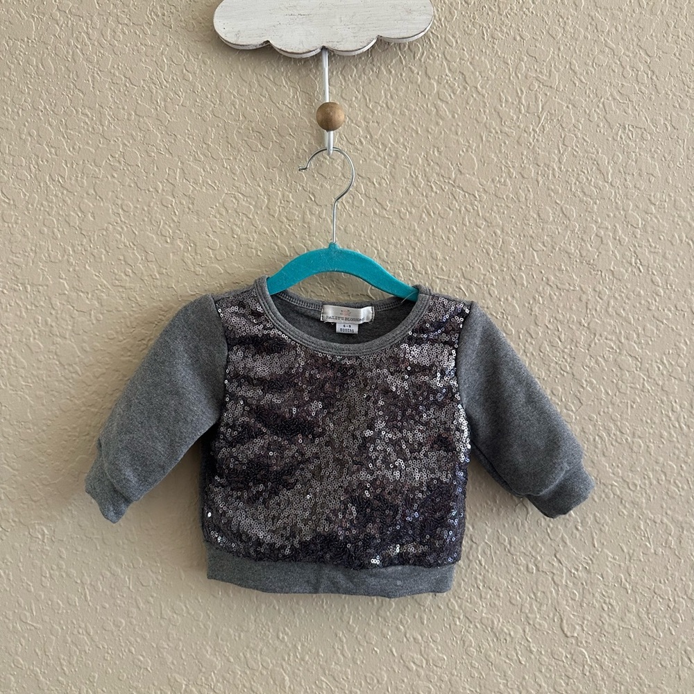 Baileys Blossoms Sequin Sweatshirt 6-9M